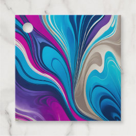 Para Recuerdos Etiquetas de regalo de arte de papel jaspeado colo