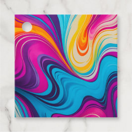 Para Recuerdos Etiquetas de regalo de arte de papel pintado color