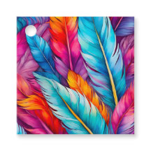 Etiquetas de regalo de arte de pluma con acuarela