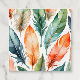 Para Recuerdos Etiquetas de regalo de arte de pluma en acuarela c