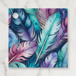 Para Recuerdos Etiquetas de regalo de arte de pluma en acuarela c