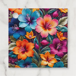 Para Recuerdos Etiquetas de regalo de arte de punto de aguja flor