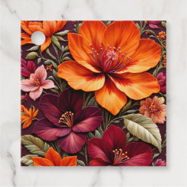 Para Recuerdos Etiquetas de regalo de arte de punto de aguja flor