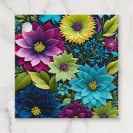 Para Recuerdos Etiquetas de regalo de arte de punto de aguja flor