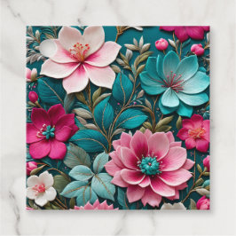 Para Recuerdos Etiquetas de regalo de arte de punto de aguja flor