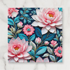 Para Recuerdos Etiquetas de regalo de arte de punto de aguja flor