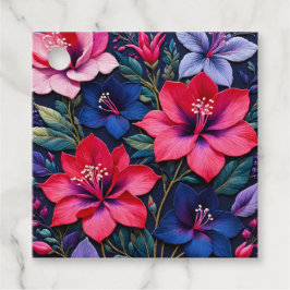 Para Recuerdos Etiquetas de regalo de arte de punto de aguja flor