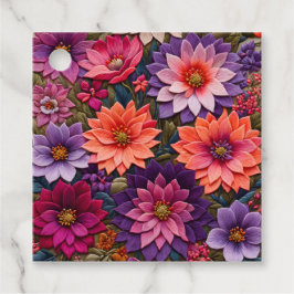 Para Recuerdos Etiquetas de regalo de arte de punto de aguja flor