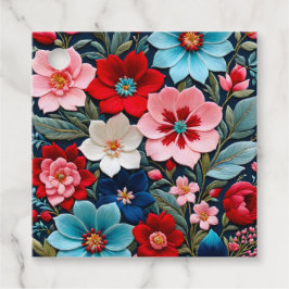 Para Recuerdos Etiquetas de regalo de arte de punto de aguja flor