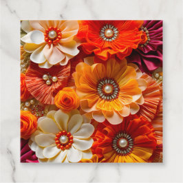 Para Recuerdos Etiquetas de regalo de arte de tela floral colorid