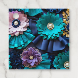 Para Recuerdos Etiquetas de regalo de arte de tela floral colorid