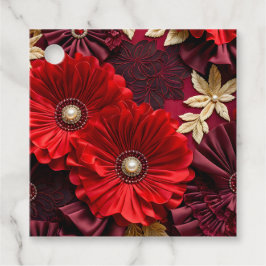 Para Recuerdos Etiquetas de regalo de arte de tela floral colorid