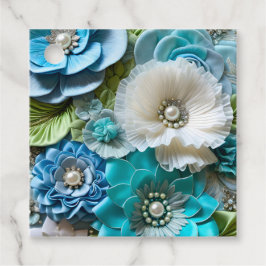 Para Recuerdos Etiquetas de regalo de arte de tela floral colorid