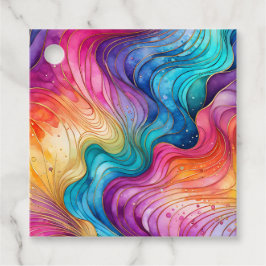 Para Recuerdos Etiquetas de regalo de arte de tinta abstracto col