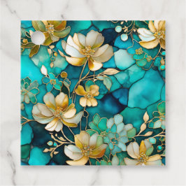 Para Recuerdos Etiquetas de regalo de arte de tinta floral colori