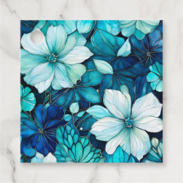 Para Recuerdos Etiquetas de regalo de arte de tinta floral colori