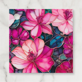 Para Recuerdos Etiquetas de regalo de arte de tinta floral colori