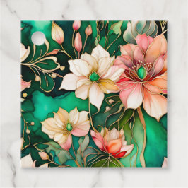 Para Recuerdos Etiquetas de regalo de arte de tinta floral colori