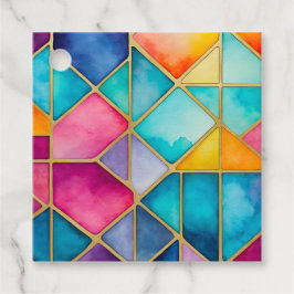 Para Recuerdos Etiquetas de regalo de arte de vidrio con manchas 