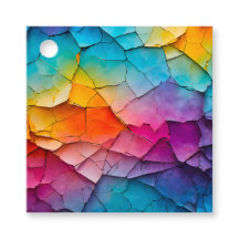 Etiquetas de regalo de arte en papel con grietas c