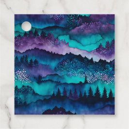 Para Recuerdos Etiquetas de regalo de arte forestal con batik col