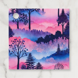Para Recuerdos Etiquetas de regalo de arte forestal con batik col