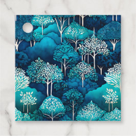 Para Recuerdos Etiquetas de regalo de arte forestal con batik col