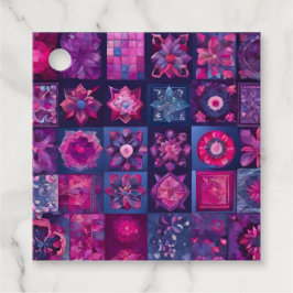 Para Recuerdos Etiquetas de regalo de arte Quilt de mosaico color