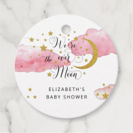 Para Recuerdos Etiquetas de regalo de Baby Shower por la luna
