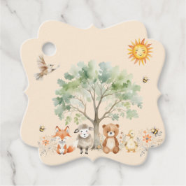 Para Recuerdos Etiquetas de regalo de Baby Shower Woodland Wildli