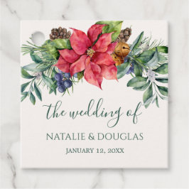 Para Recuerdos Etiquetas de Regalo de Boda con Follaje Verde Poin