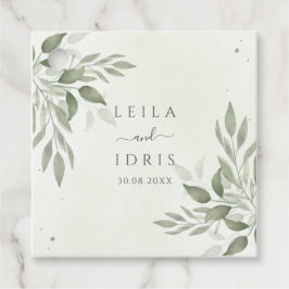 Para Recuerdos Etiquetas de Regalo de Boda con Verde de Salvia Mo
