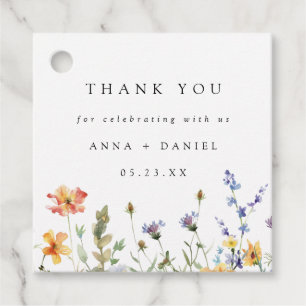 Para Recuerdos Etiquetas de regalo de boda de campo de flores sil