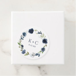 Para Recuerdos Etiquetas de Regalo de Boda de Flor Silvestre Azul