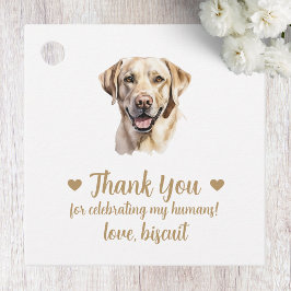 Para Recuerdos Etiquetas de regalo de boda de perro labrador amar