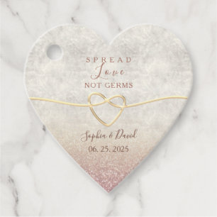 Para Recuerdos Etiquetas de Regalo de Boda Difunde Amor No Gérmen