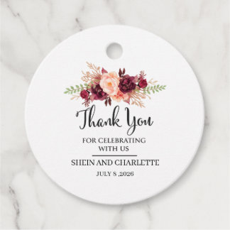 Para Recuerdos Etiquetas de regalo de boda personalizadas de colo