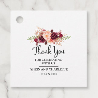 Para Recuerdos Etiquetas de regalo de boda personalizadas de colo