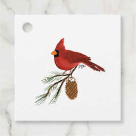 Para Recuerdos Etiquetas de regalo de cardenal - Cuadradas