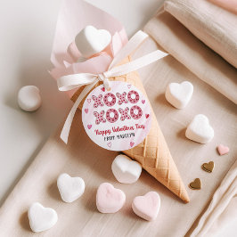 Para Recuerdos Etiquetas de regalo de corazones rojos y rosados X