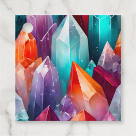 Para Recuerdos Etiquetas de regalo de cristal de roca coloridas