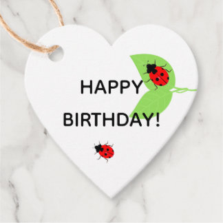 Para Recuerdos Etiquetas de regalo de cumpleaños de mariquita lin