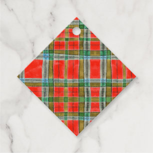 Para Recuerdos Etiquetas de regalo de diamantes MAC BAIN TARTAN