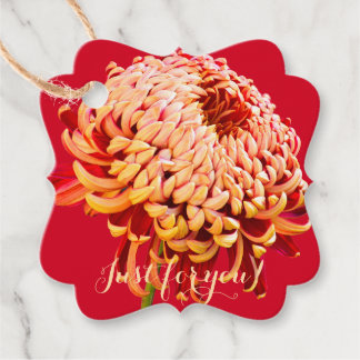 Para Recuerdos Etiquetas de regalo de favor de Mum Rojo y Dorado