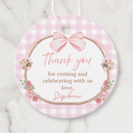 Para Recuerdos Etiquetas de regalo de fiesta floral de conejo con