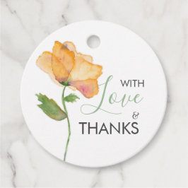 Para Recuerdos Etiquetas de Regalo de Flores de Amapola con Acuar