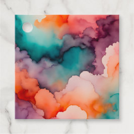 Para Recuerdos Etiquetas de Regalo de Humo Colorido Arte