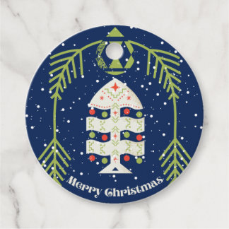 Para Recuerdos Etiquetas de regalo de Navidad con encanto antiguo