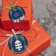 Etiquetas de regalo de Navidad con encanto antiguo