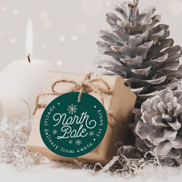 Para Recuerdos Etiquetas de regalo de Navidad de entrega especial